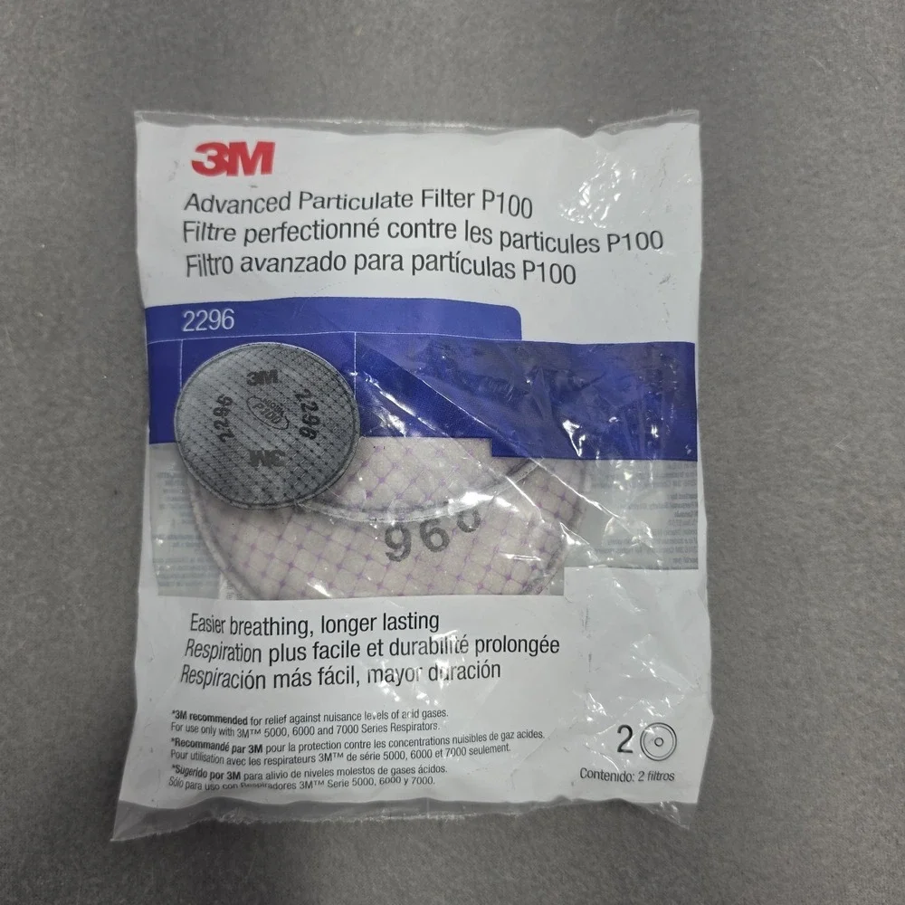 3M 2296 Advanced P 100 Acid Gas Replacement Respiratory Protection Filter. E